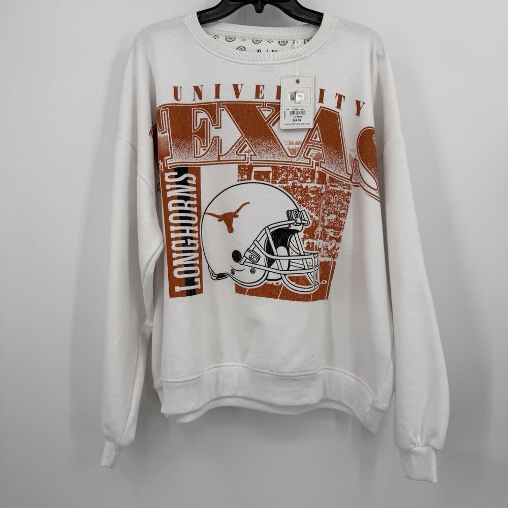 Pressbox Womens University of Texas UT Longhorn Janise Oversized Crew Sweatshirt